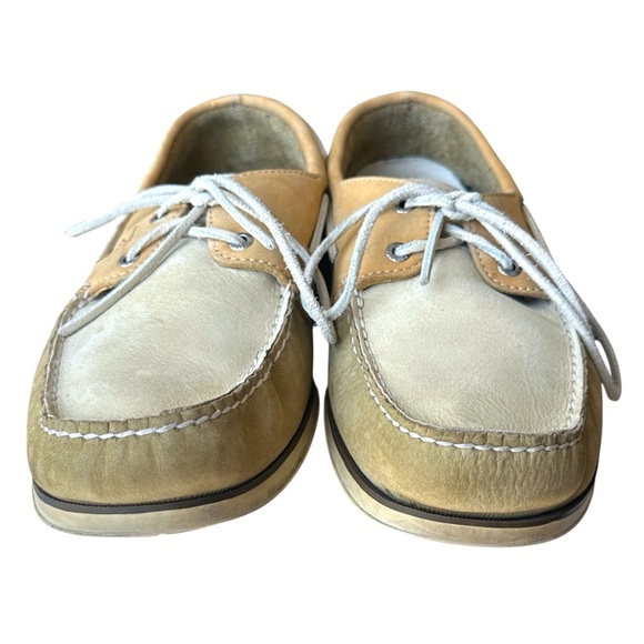 Sperry Top-Sider A/O 2-Eye Colorblock Boat Shoes Cream/Dusty Olive/Tan Men’s 12 - Picture 4 of 7